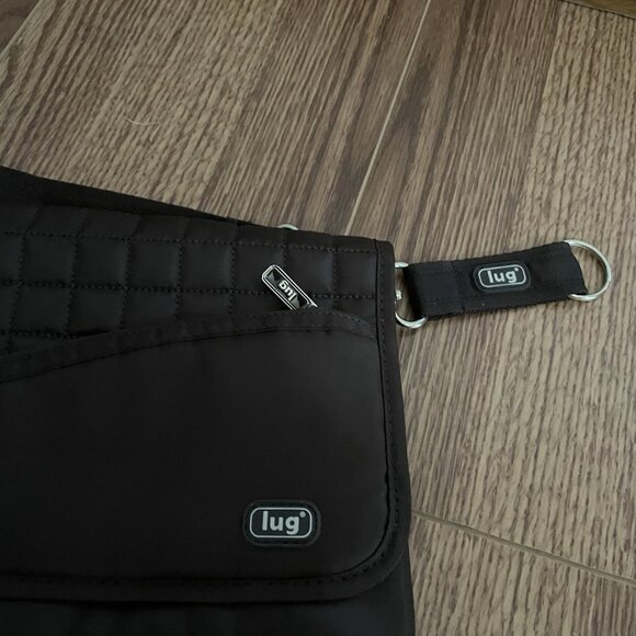 LUG Brown Quilted Travel Casual Adjustable Somersault Crossbody Bag Purse - Picture 4 of 10